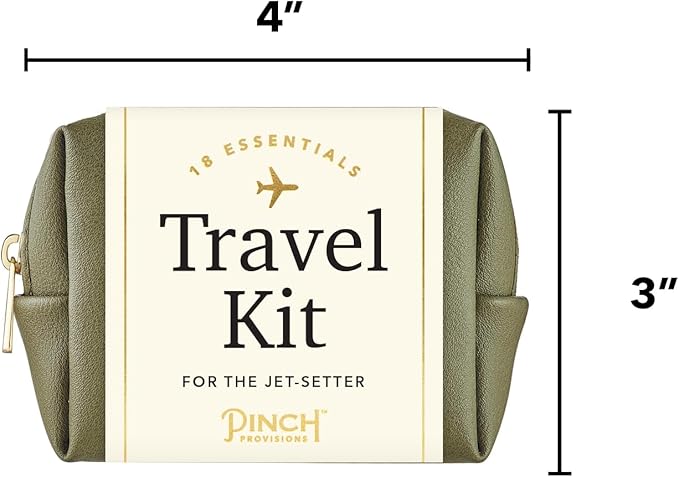 Pinch Provisions Travel Kit, includes 18 Must-Have Emergency Essential Items for Travelling, Ideal Road Trip or Airport Gift for Friends, Family & Peers, Portable Pouch-BrightBean Baby