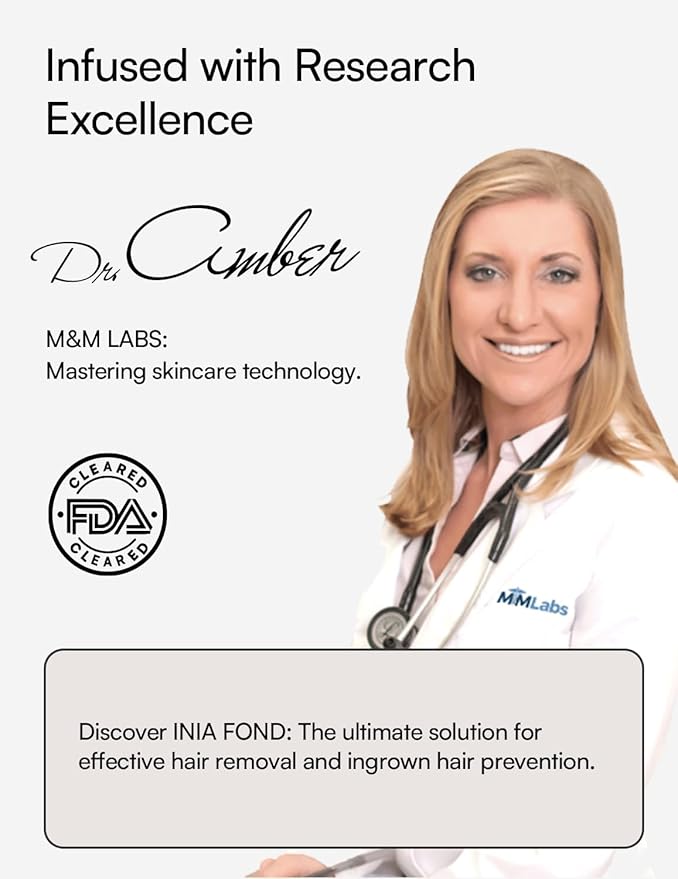 Laser Hair Removal Device for Women and Men, INIA Fond Hair Remover with Long-Lasting in Hair Reduction for Body&Face, Safe at-home Results for Armpits, Bikini and Legs-BrightBean Baby