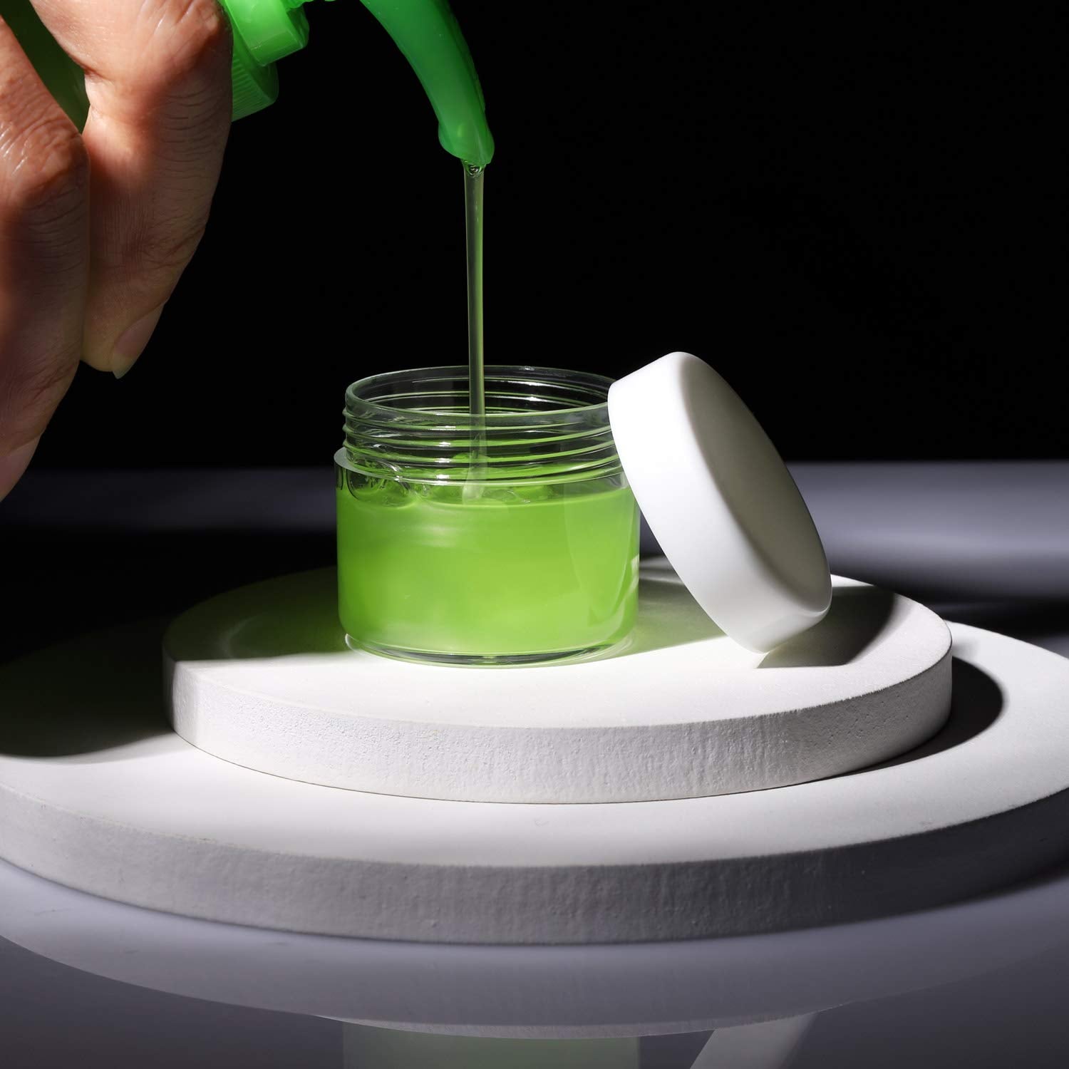 100 Count Sample Containers with lids 20g Plastic Cosmetic Jars Leak Proof Traveling Makeup Containers for Cream and Lotions - White-BrightBean Baby