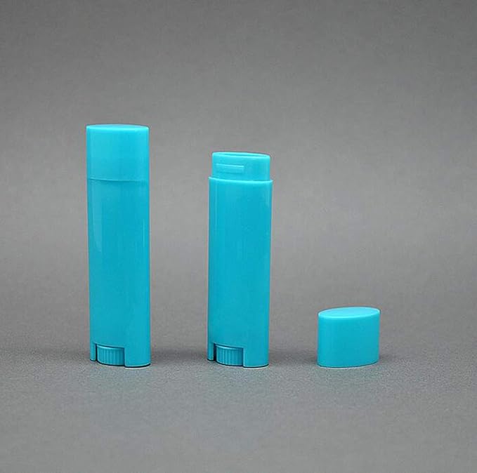 5ml 25Pcs Empty Oval Deodorant Lip balm Tubes Containers Twist-up Refillable Containers for Lipstick,Chapstick,Homemade Lip balm,DIY Deodorants(Sky Blue)-BrightBean Baby