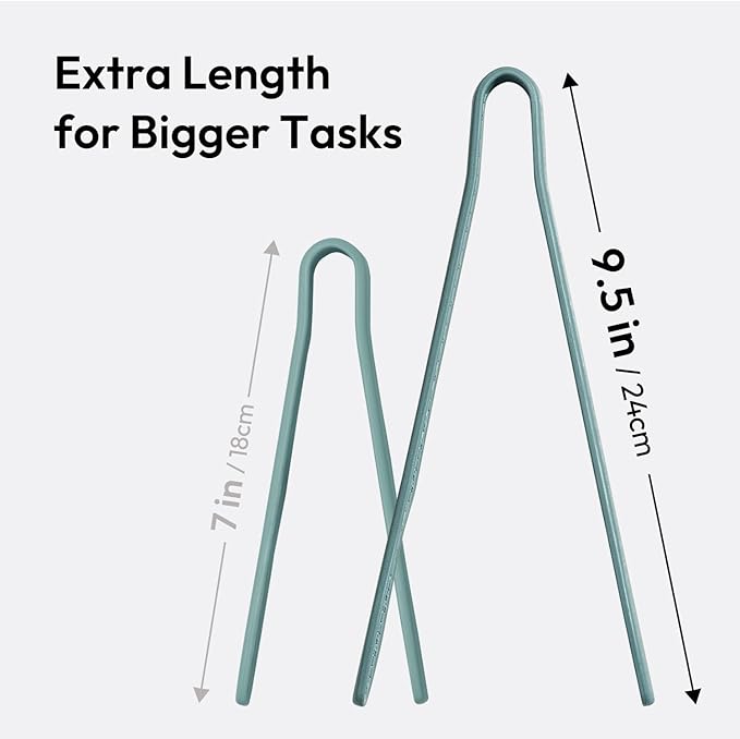 carrotez Silicone Tongs for Cooking, Anti-Slip,Non-Scratch Kitchen Tongs 9.5 inch Silicone Tongs 1Pack - Green