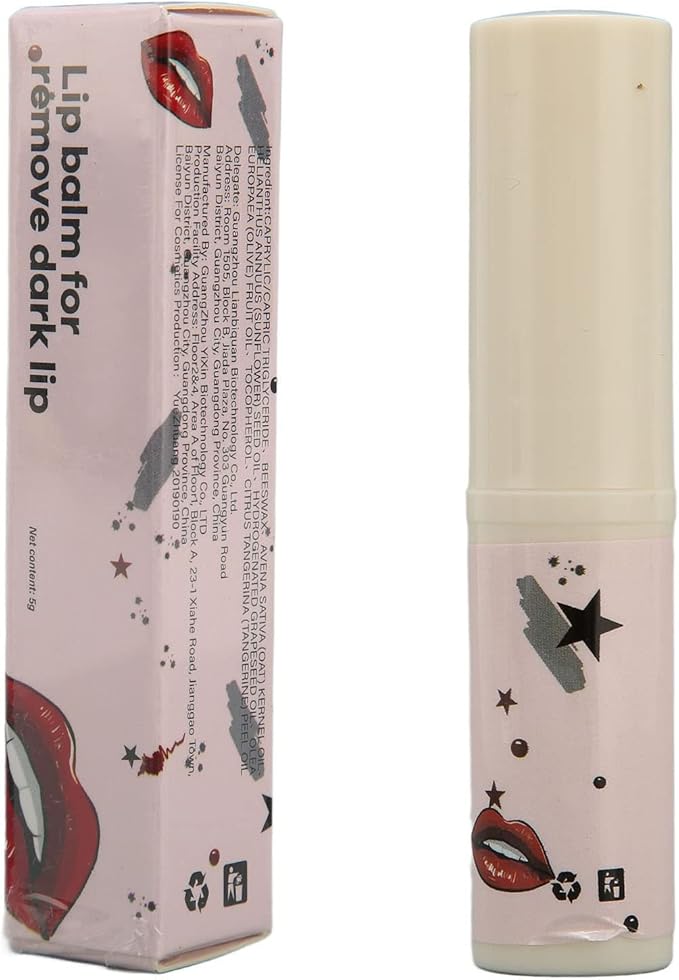 Lip Balm, Remove Dark Lip Portable Mild Easy To Apply Nourishing Lip Balm Brightening Lips Beeswax for Night for Women, facial skin care products-BrightBean Baby