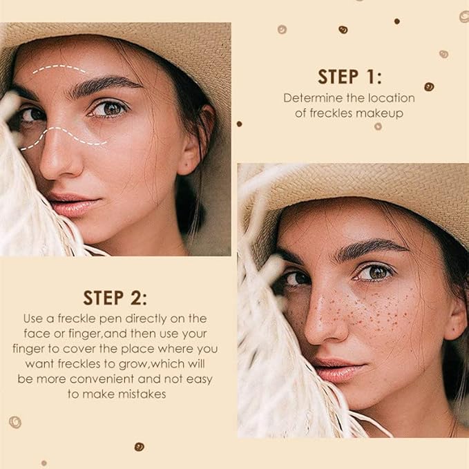 Freckle Pen Faux Freckle Pen Colour Pop Freckle Pen Supernaturally Realistic Freckles Makeup Brush Fantastic Freckles Pen Long-lasting Waterproof Soft-point Absorbent Pen For a Natural and Easy Makeup Look (soft brown)-BrightBean Baby