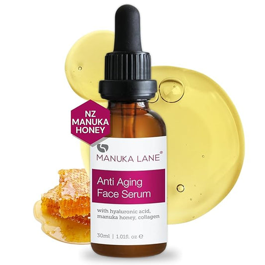Manuka Honey Face Serum with Collagen, Hyaluronic Acid, & Pure Honey, by Manuka Lane-BrightBean Baby