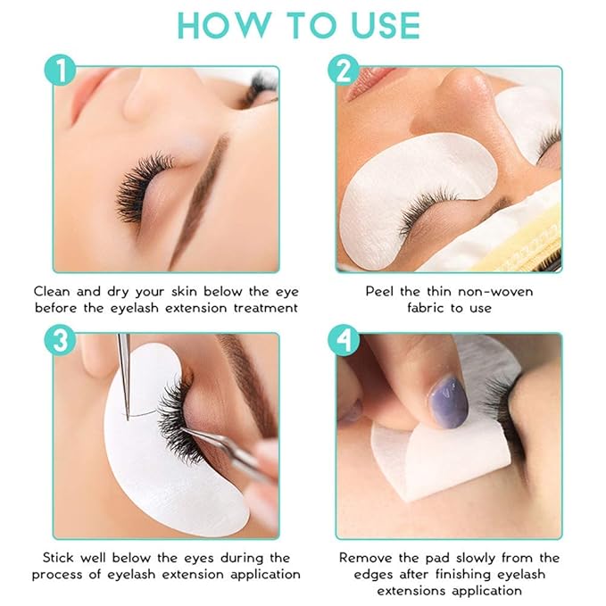 Under Eye Gel Pads Eyelash Extension Pads Lint Free DIY False Eyelash Lash Extension Makeup Eye Gel Patches Pack (50)-BrightBean Baby