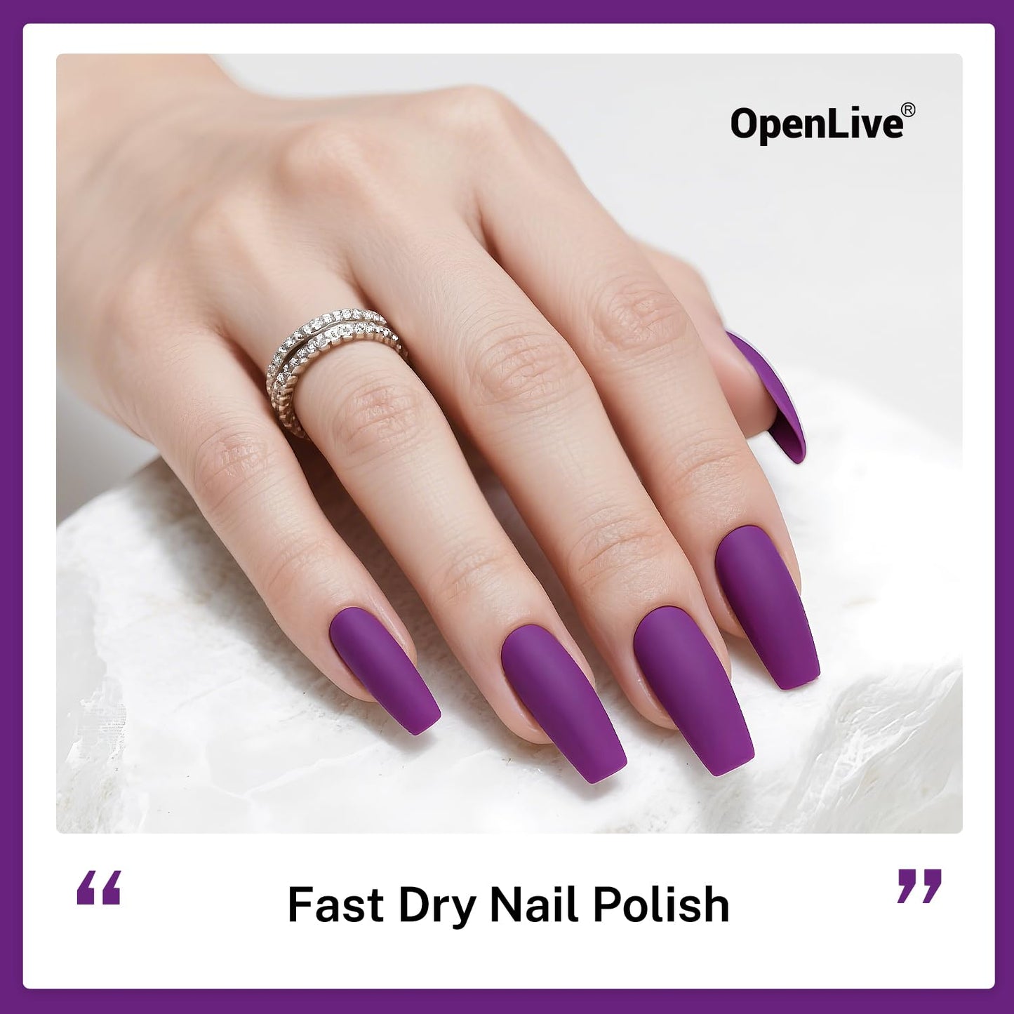 16.5ml Purple Nail Polish Large Volume Quick Drying Nail Polish, Fast Drying and Long Lasting Color Nail Art DIY Home Manicure Gift for Women-BrightBean Baby
