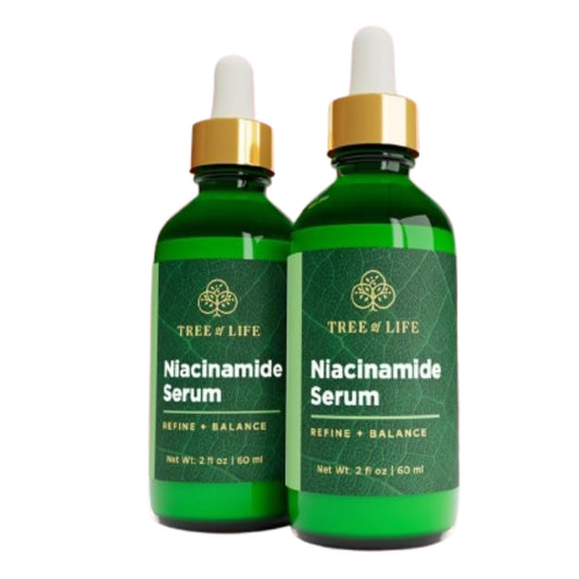 Tree of Life Beauty Niacinamide Vitamin B3 Serum, Hydrating Face Oil for Dark and Age Spots, Tightens Pores, Facial Serums for Sensitive Skin with Hyaluronic Acid and Vitamin E, 2 Fl Oz (Pack of 2)-BrightBean Baby