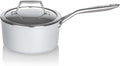 TECHEF - CeraTerra Collection, 2-quart Ceramic Nonstick Saucepan with Glass Lid (PTFE, PFAS, and PFOA Free), Made in Korea (2-quart)