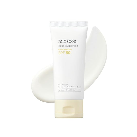 mixsoon Bean Sunscreen 1.69 Fl. Oz. / 50ml SPF 50 Airy Texture Type Lightweight No White Cast For Face Korean Glass Skin Care-BrightBean Baby