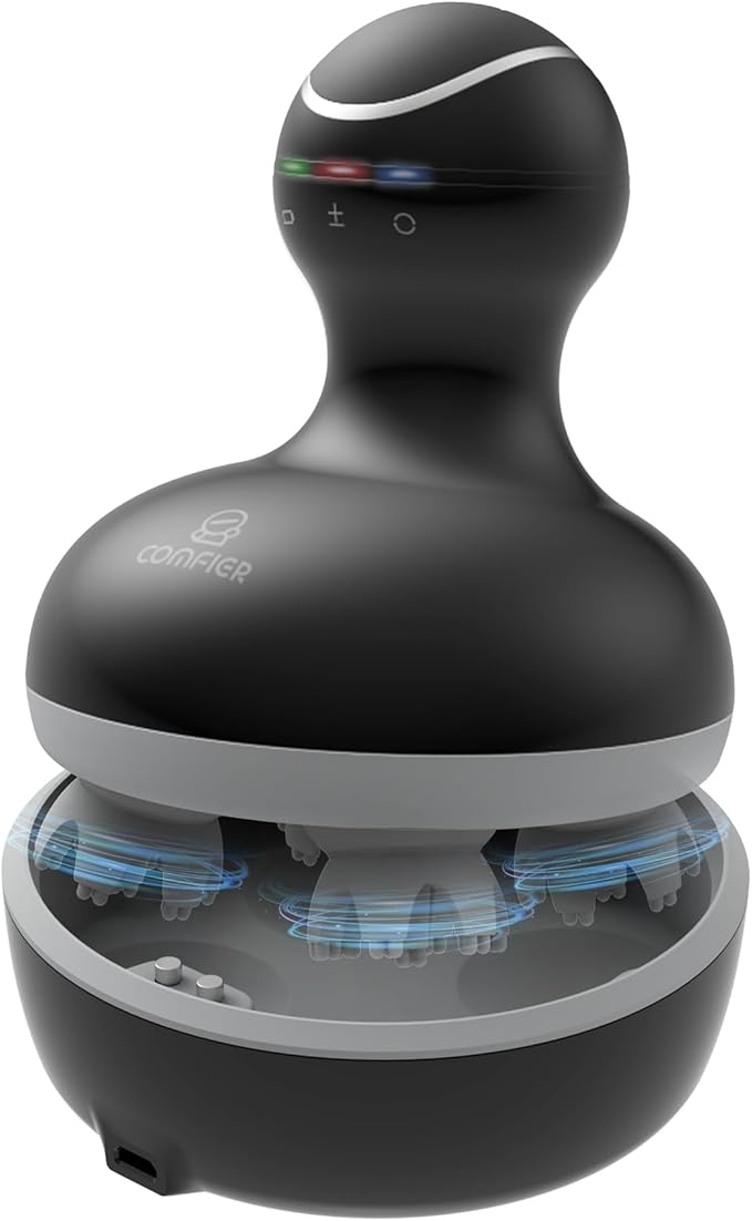 COMFIER Electric Scalp Massager, Waterproof Head Massager with Mutlti-Modes Vibration, Handheld Portable Head Scratcher for Hair Growth, Dog Cat Massager for Deep Clean and Stress Relax-BrightBean Baby