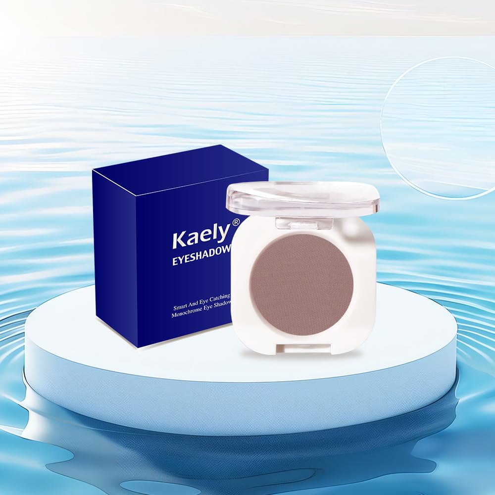 Single Matte Eye Shadow Palette Makeup, Light Cocoa Matte Eyeshadow for Women, Monochrome Eye Shadow Makeup, Pigmented Waterproof Sombras Para Ojos, Vegan, Talc, Paraben & Cruelty Free, 18-BrightBean Baby