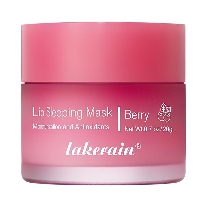 Hydrating Lip Sleeping Mask - Day and Night Repair Lip Balm for Chapped Dry Lips - Reduce Lip Lines, Enhance Lip Color, Hydrate & Plump Lips Care Lip Mask (Berry)-BrightBean Baby