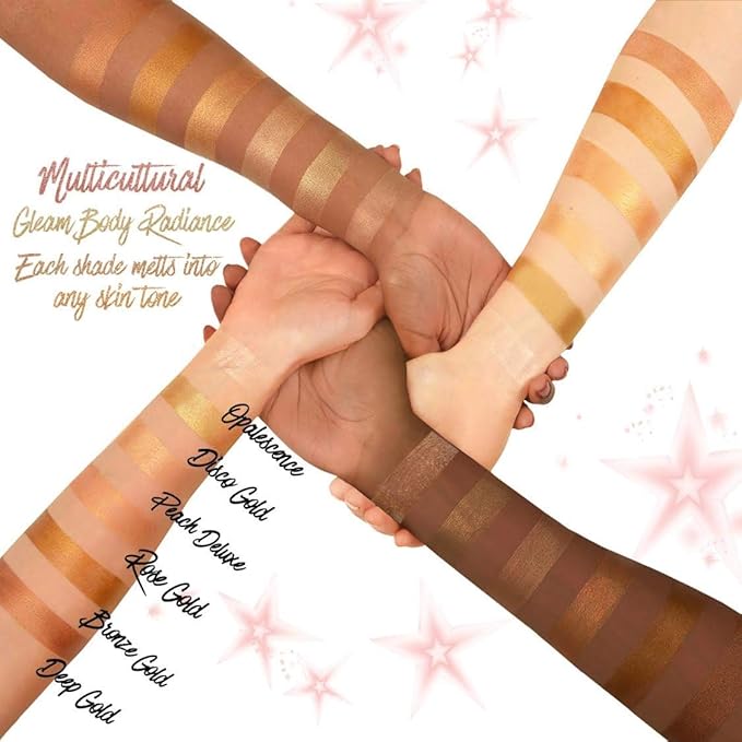 Melanie Mills Hollywood Gleam Body Radiance All In One Makeup, Moisturizer & Glow For Face & Body - Opalescence, Mini 1 fl.oz.-BrightBean Baby