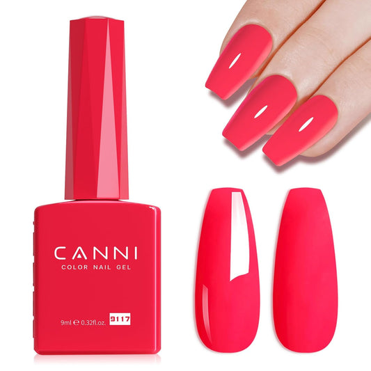 CANNI Pink Gel Polish - Hot Pink Color, 1Pcs U V Gel, Gloss Soak Off For Salon & DIY French Nail Manicure-BrightBean Baby