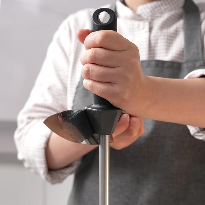 (a brand of SHARPAL) 110R 17.5-Inch/Rod L. 12-Inch Diamond Sharpening Steel Rod, Extra Fine 1200 Grit Sharpening Rod with Built-In Angle Guides, Kitchen Knife Sharpener Honing to Razor-Sharp