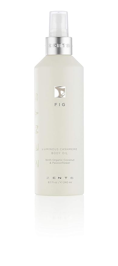 Zents Luminous Cashmere Body Oil (Fig Fragrance) | Moisturizing Body Oil with Vitamin E & Organic Coconut Oil | Softens & Smooths Skin | 8 fl oz-BrightBean Baby