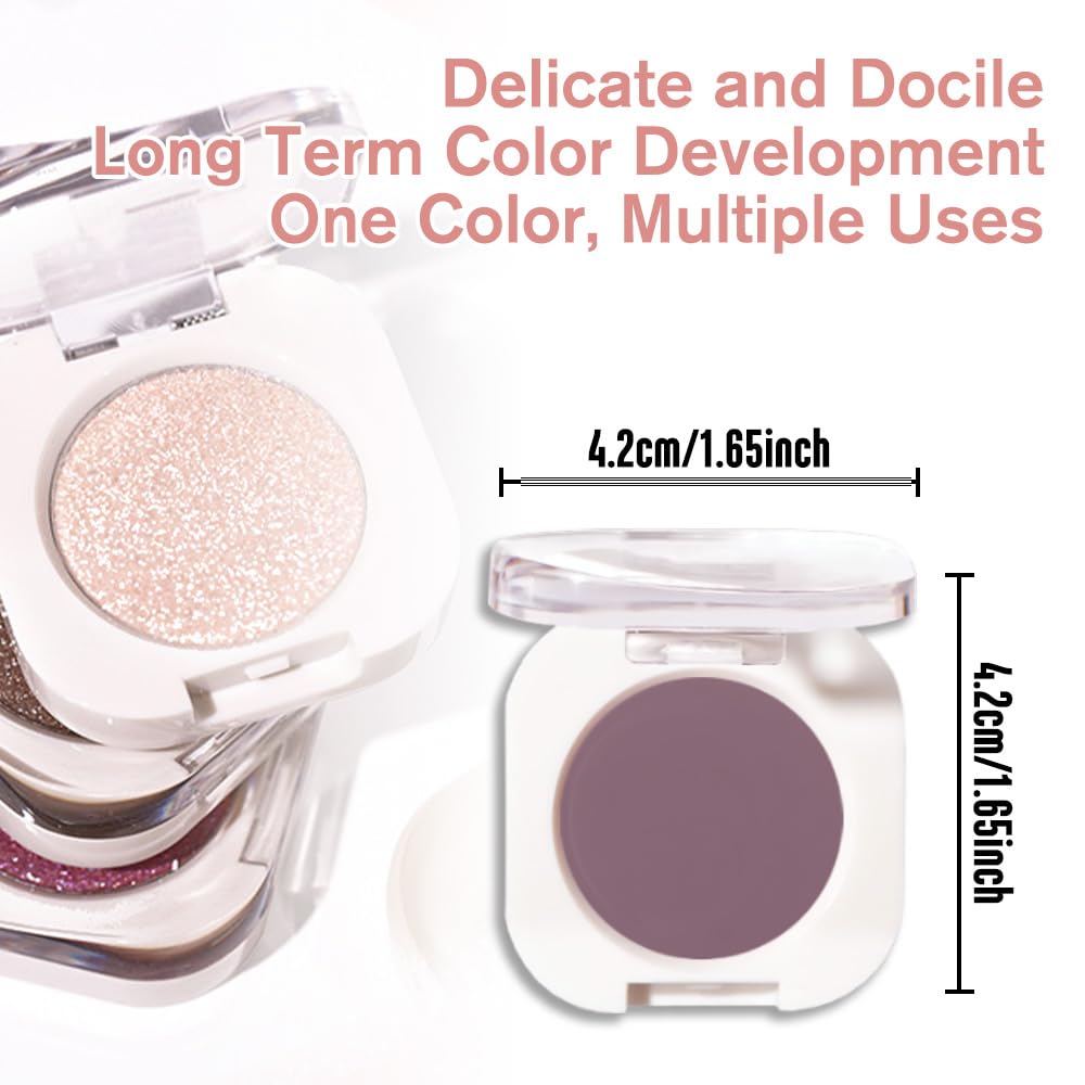 Single Matte Eye Shadow Palette Makeup, Plum Matte Eyeshadow for Women, Monochrome Eye Shadow Makeup, Pigmented Waterproof Sombras Para Ojos, Vegan, Talc, Paraben & Cruelty Free, 30-BrightBean Baby