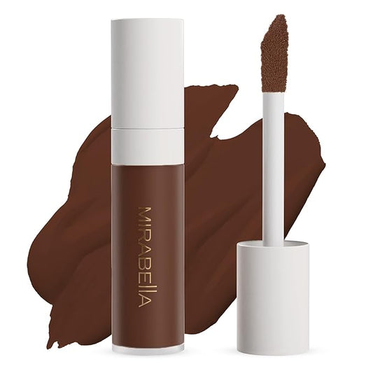 Mirabella Invincible For All Perfecting Under Eye Concealer Full Coverage - Hydrating Makeup Concealer for Dark Circles, Fine Lines & Wrinkles w/Hyaluronic Acid - Deep D230-BrightBean Baby