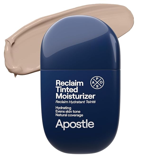APOSTLE Reclaim Tinted Moisturizer for Men (8 St. James) - Niacinamide, Vitamin E, Squalane, Hyaluronic Acid, Tinted Face Moisturizer For Men. Hydrates, Evens Skin Tone, Reduces Fine Lines, 1 Fl. Oz.-BrightBean Baby