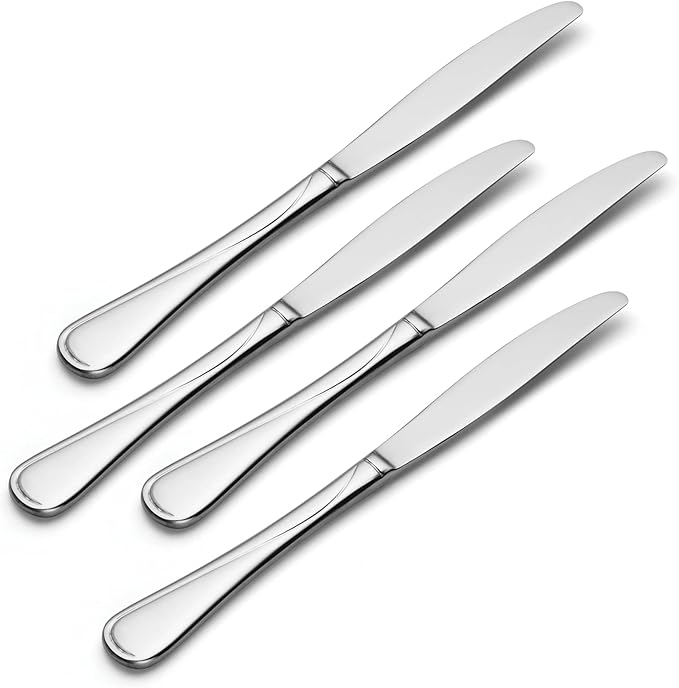 Oneida Flight Everyday Flatware Dinner Knives, 1.00 LB, Metallic