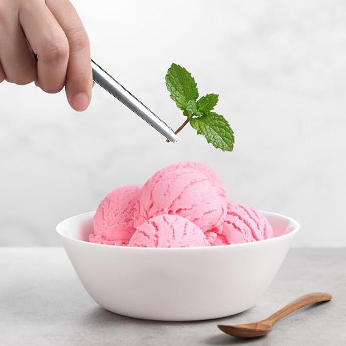 Litoexpe 2 PCS 10 Inches Fine Tweezer Tongs, Stainless Steel Cooking Tongs for BBQ Sea Food Repairing Serving, Silver