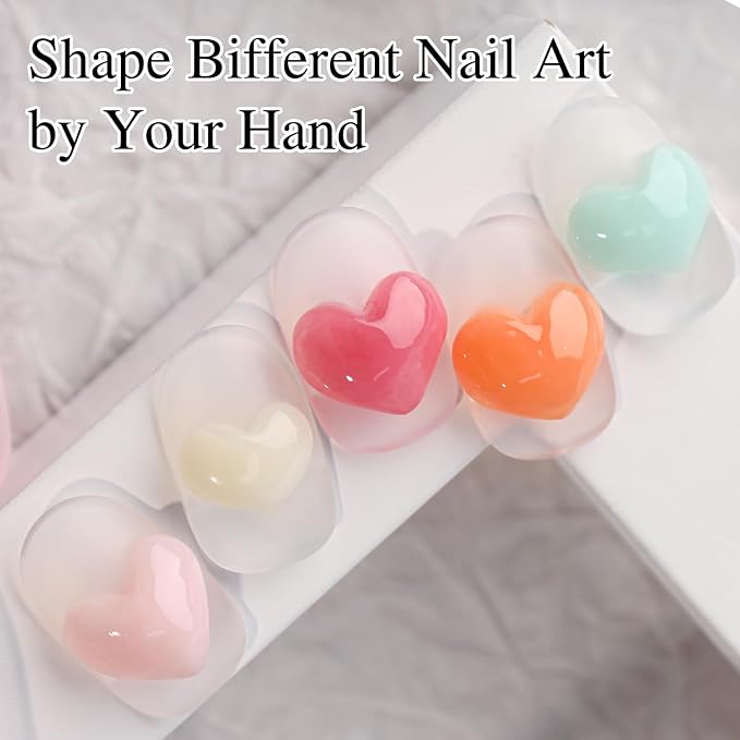 Double Rhythm 3D Clear Solid Sculpting Gel for Nail Art - Non-Sticky Hard Gel for Building, Carving, Molding Extension - Soak Off UV/LED Salon Home DIY 0.5 Oz (Clear)-BrightBean Baby