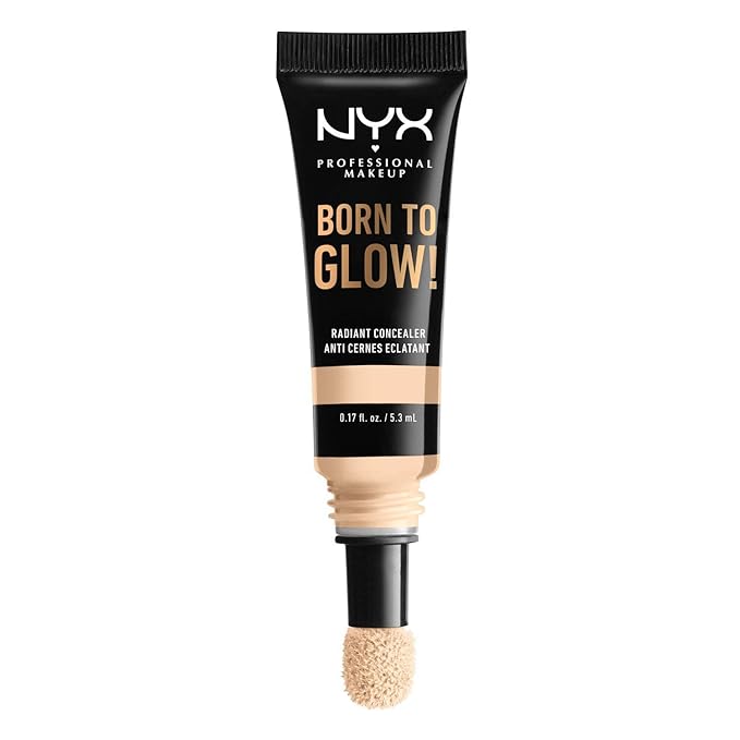 NYX PROFESSIONAL MAKEUP Born To Glow Radiant Concealer, Medium Coverage - Pale-BrightBean Baby