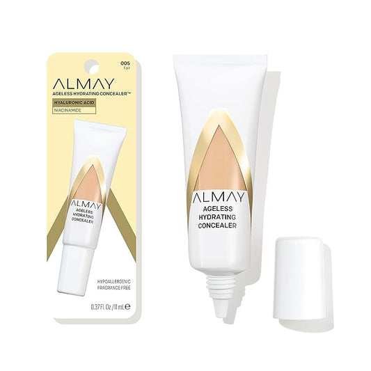 Almay Anti-Aging Concealer, Face Makeup with Hyaluronic Acid, Niacinamide, Vitamin C & E, Hypoallergenic-Fragrance Free, 005 Fair, 0.37 Fl Oz (Pack of 1)-BrightBean Baby