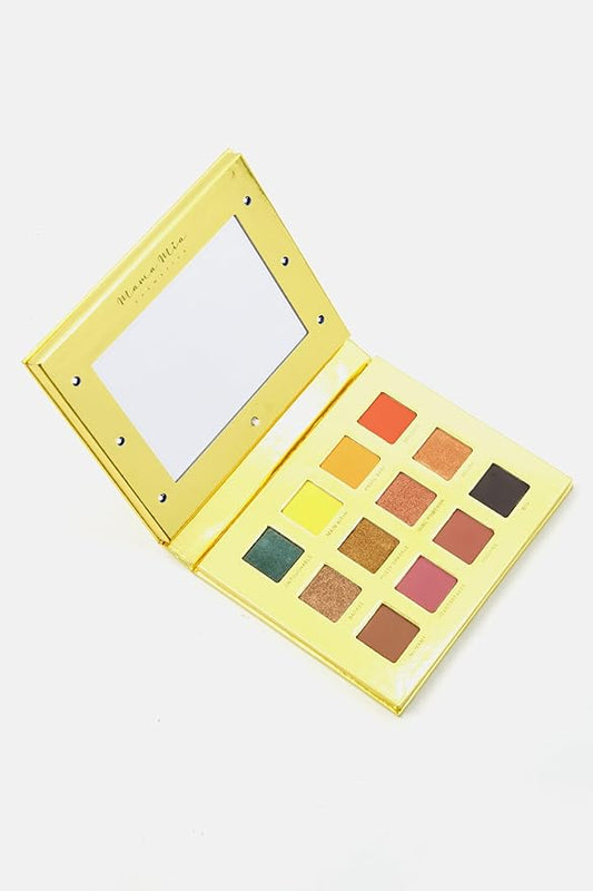Mama Mia Pressed Pigment Eyeshadow Palette, 12 Color Shimmer Matte Eyeshadow Palette, Vegan and Cruelty-Free-BrightBean Baby