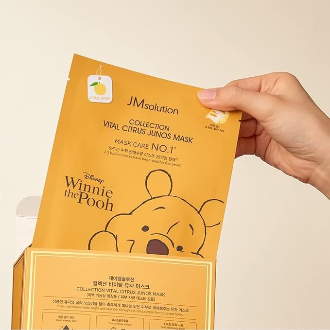 JMsolution Disney Collection Vital C mask- Brightening Elastic -Korean Skin care facial mask 10EA-BrightBean Baby