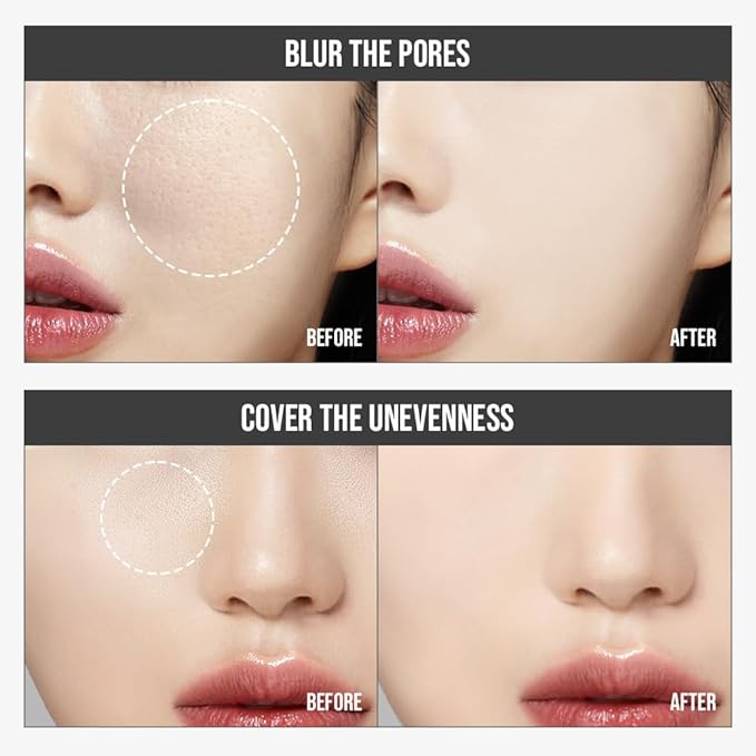 Finish Setting Pact - Blurs Pore & Fine Lines, Long-wearing, Matte Finish, Ideal for Oily Skin, Korean Makeup, 0.14 Oz. (01 White, 0.14 Oz.)-BrightBean Baby