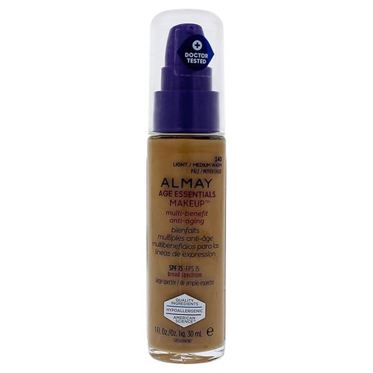Almay Age Essentials Makeup, Light/Medium Warm-BrightBean Baby