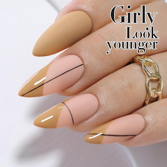 Double Rhythm 0.50 OZ Nude Gel Polish Same Color Same Bottle Sheer Pastel Neutral Natural Milky 15 ML Jelly UV Nail Art DIY at Home (Earth Beige-A1442)-BrightBean Baby