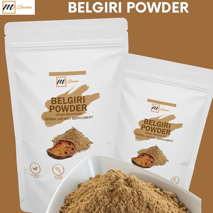 100% Natural Belgiri | Aegle Marmelos | Bael Phal Dry Bel | Wood Apple Powder for Healthy Hair and Skin 227 GMS / 0.5 LBS-BrightBean Baby