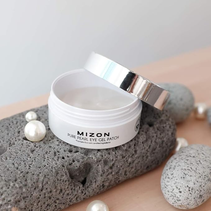 MIZON Pure Pearl Eye Gel Patch with Pearl, Diamond Powder, and Niacinamide for Radiance, Firming, and Nourishment – 60pcs – Improves Dark Circles and Luminosity-BrightBean Baby