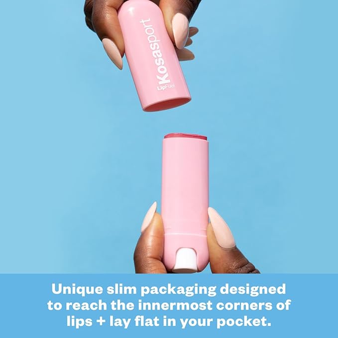 Kosas Lipfuel Hyaluronic Active Sport Lip Balm - Hydrates, Energizes and Protects - Natural Lip Treatment and Care (Rush)-BrightBean Baby