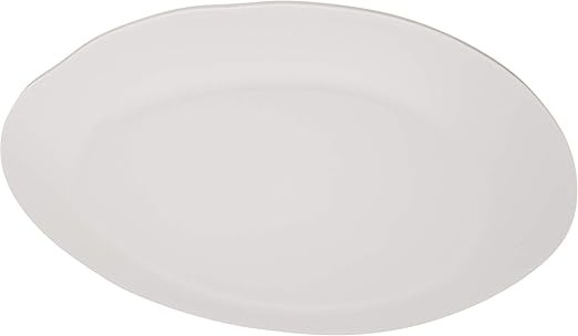Carlisle FoodService Products Ridge Reusable Plate Rimless Plate for Home and Restaurant, Melamine, 11 Inches, Cement