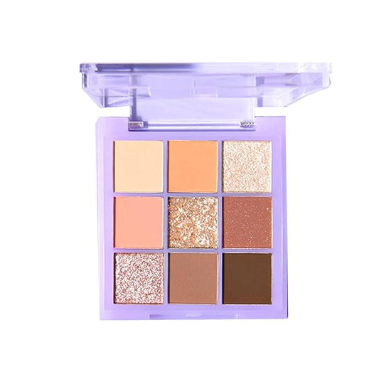 Violet Fairy 9 Color Eyeshadow Palette, Warm Neutrals (03)-BrightBean Baby