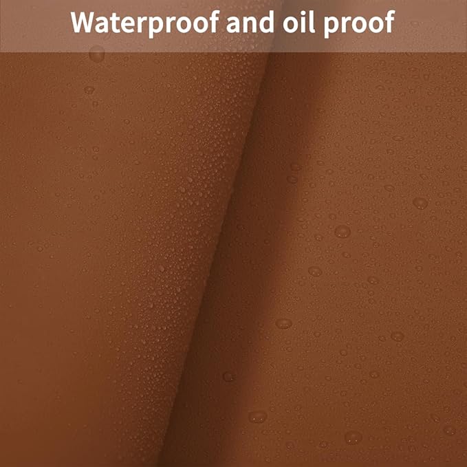 Leather Dresser Cover,1.8mm Thick,14x84 Inch,Dresser Protector Top,Dresser Top Protector,Dresser Cover Top,Dresser Top Cover,Dresser Cover Top for Bedroom.(Brown+Gray,14x84)
