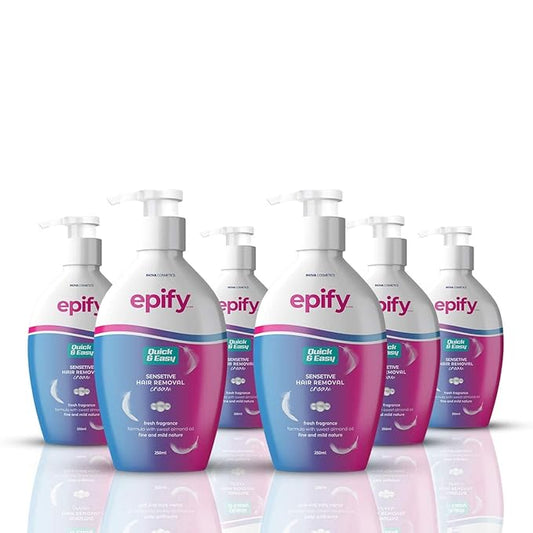Epify Intimate Hair Removal Cream for Men and Women - Pubic, Bikini & Sensitive Areas (Pack of 6)-BrightBean Baby