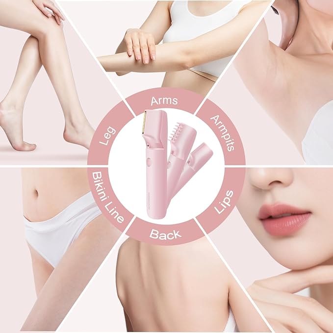 Women's Bikini Trimmer - Painless Body Shaver with Curved Single Blade, Waterproof for Sensitive Skin & Intimate Areas-BrightBean Baby