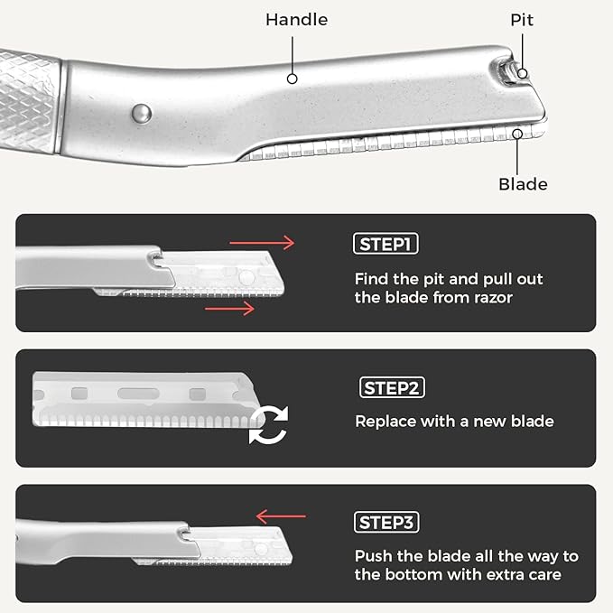 ZOMCHI Precision Eyebrow Razor Blades - Set of 10 Replacement Blades-BrightBean Baby