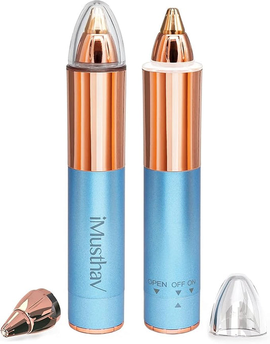 Portable Flawless Eyebrow Hair Remover for Women – Painless, Fast & Precise Flawless Electric Razor & Epilator for Eyebrow, Nose, Ear Hair Removal – 18K Gold-Plated, 360° LED Light-BrightBean Baby