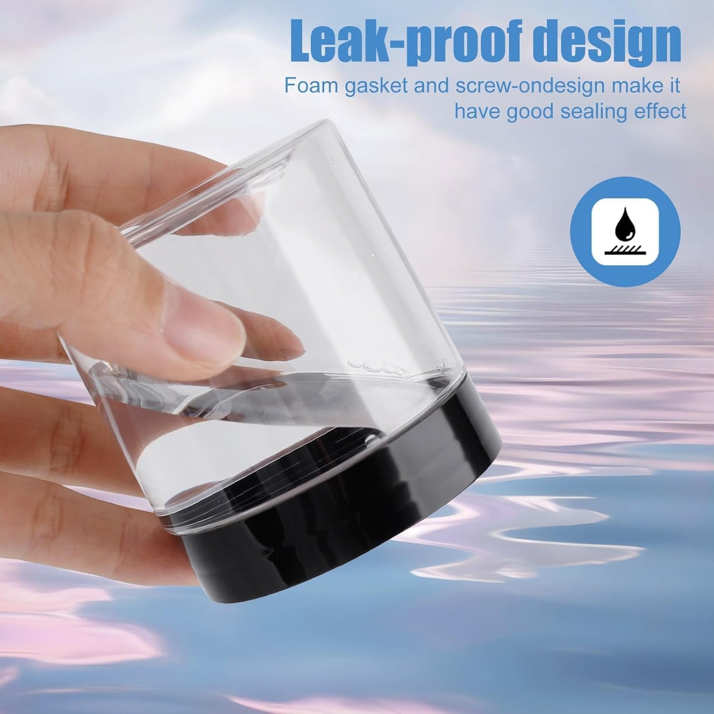 40 Pack 4 Oz Plastic Containers with Lids, OBKJJ Clear Travel Size Leak Proof Makeup Travel Containers BPA Free Cosmetic Slime Jars for Lotion, Cream, Body Butter, Makeup, Ointments (40)-BrightBean Baby