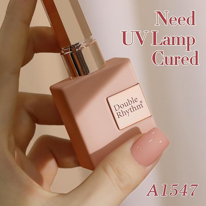 Double Rhythm 6 Pcs 15 ML Gel Polish Set Same Color Same Bottle Soak Off Gel Polish Kit Nail Art Manicure Salon DIY at Home for Women (Light Dark Nude Beige Cream Pink-T6-18)-BrightBean Baby