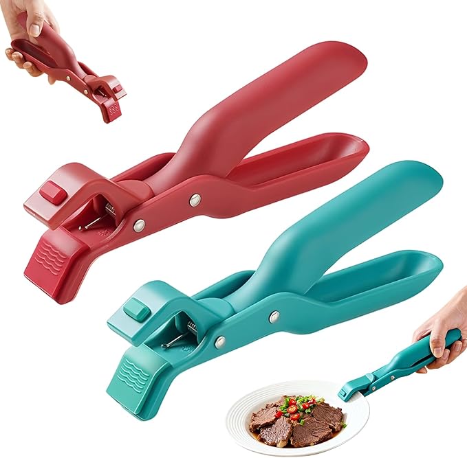 Hot Plate Gripper, New Hot Plate Grippers Tongs, Anti Scald Bowl Holder Clip, Bowl Dish Plate Grabber Clips Tongs Clamp Holder, For Air Fryer & Food Steamer & Oven & Microwave Oven (2 All)