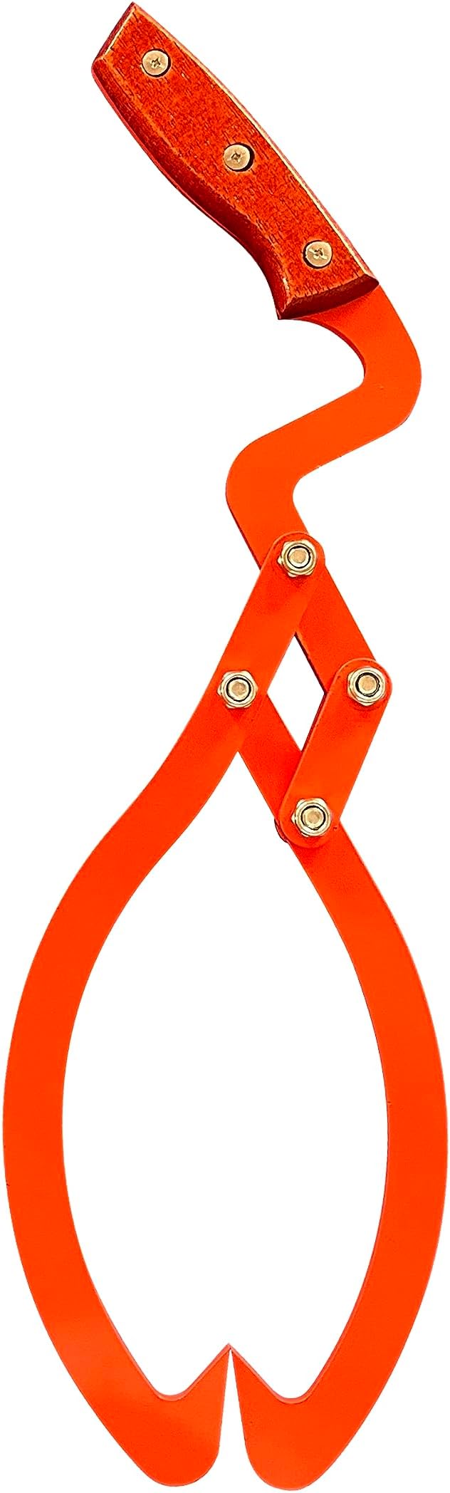 Wood Handle 2 Claw Skidding Tongs Non-Slip Grip, Log Lifting, Handling, Dragging & Carrying Tool (12 in)