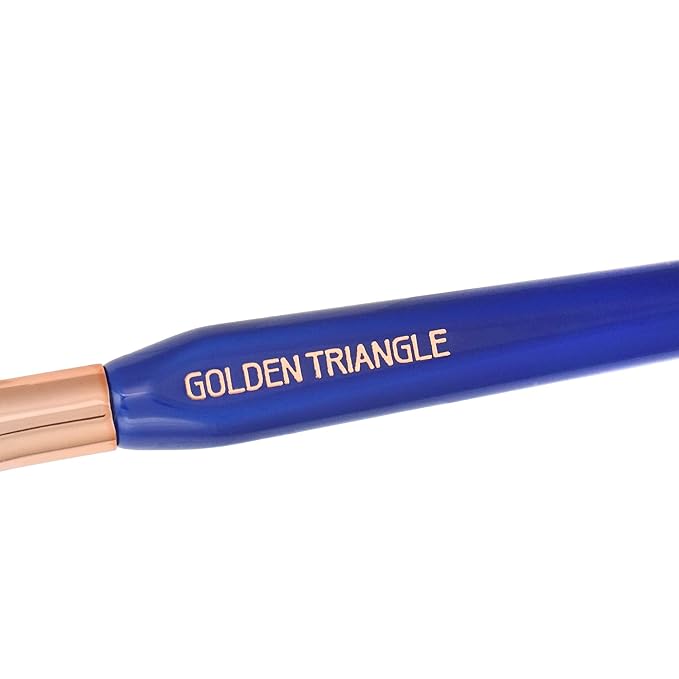 Bdellium Tools Professional Makeup Brush - Golden Triangle 792 Eye Double Dome Blender - With All Vegan and Soft Synthetic Fibers, For Effortless Application and Blending (Blue, 1pc)-BrightBean Baby