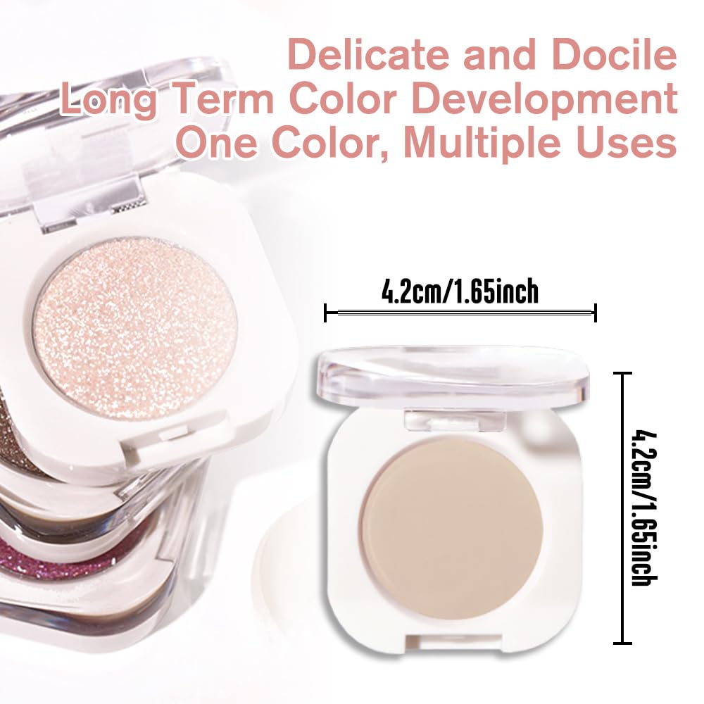 Single Matte Eye Shadow Palette Makeup, Nude Brown Matte Eyeshadow for Women, Monochrome Eye Shadow Makeup, Pigmented Waterproof Sombras Para Ojos, Vegan, Talc, Paraben & Cruelty Free, 06-BrightBean Baby