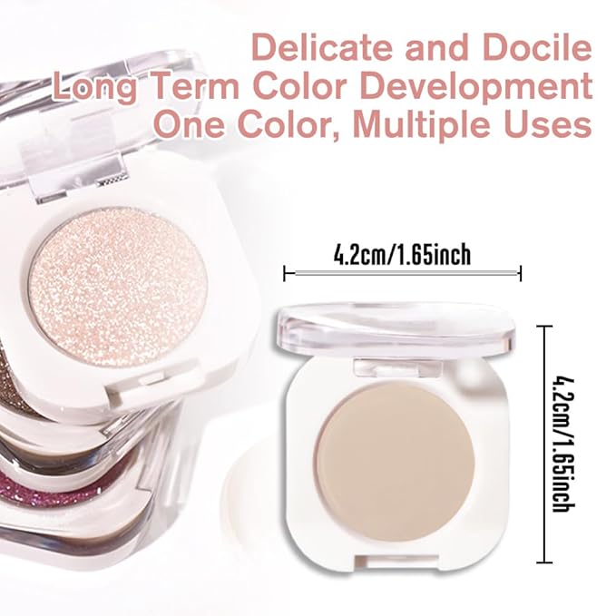 Light Nude Single Matte Eyeshadows Makeup, Neutral Powde Eye Shadow for Women, Skin Singles Matte Eyeshadow Palette Pigmented Waterproof, sombras para ojos, Blendable, Girls Eyeshadow Gift 06-BrightBean Baby